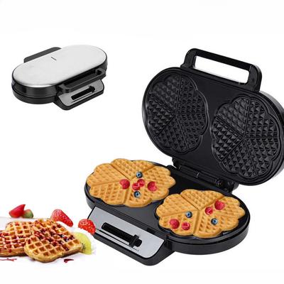 Бытовая вафельница с двумя пластинами Love Waffle Maker, электрическая машина для приготовления сэндвичей, торта Bell, завтрака