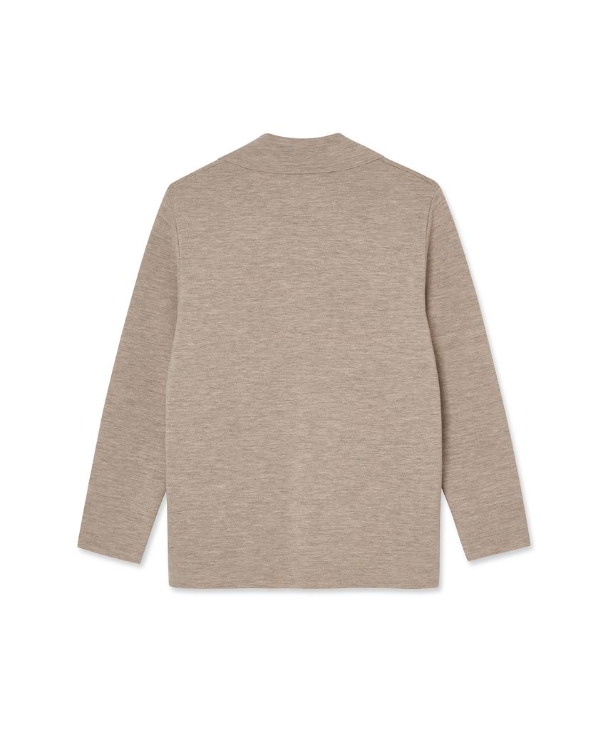 IOLO Merino Wool Milano Knit Blazer_Beige