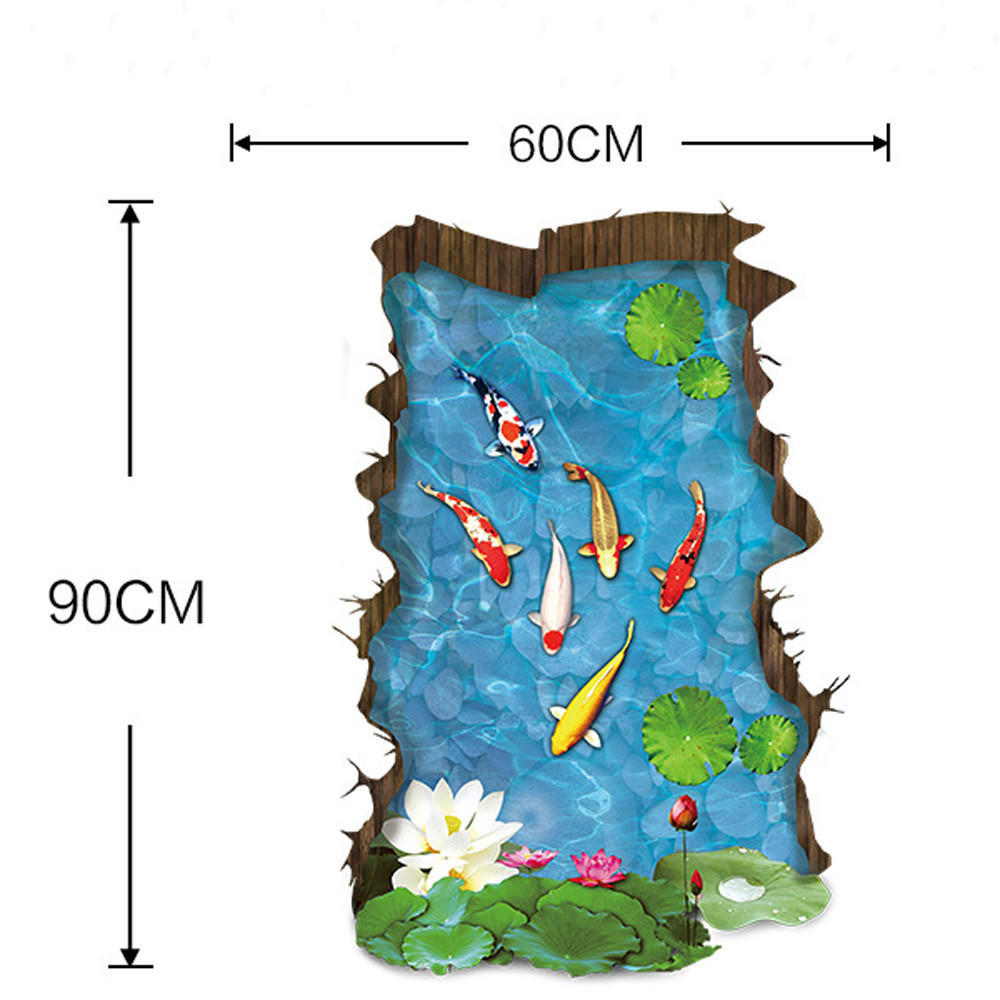 Ramidos 3D Stream Наклейка на пол/стену Съемные настенные наклейки Виниловый художественный декор для гостиной