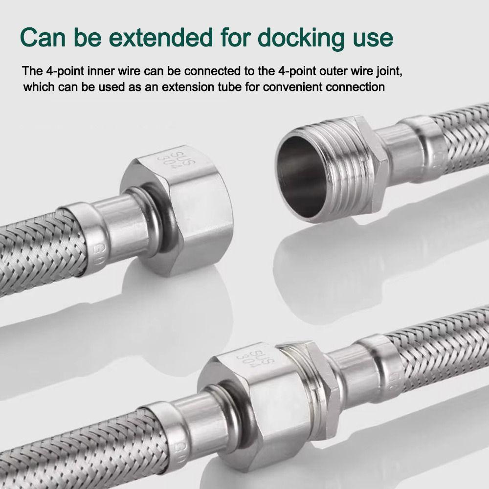 Удлинительная трубка-распылитель из нержавеющей стали длиной 20-200 см, армированный шланг, прочный, гибкий душевой шланг
