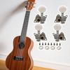 MoyinMusic BQLZR 2R2L Tuning Pegs Machine Heads for Ukulele 4-String Guitar with Ivory Buttons