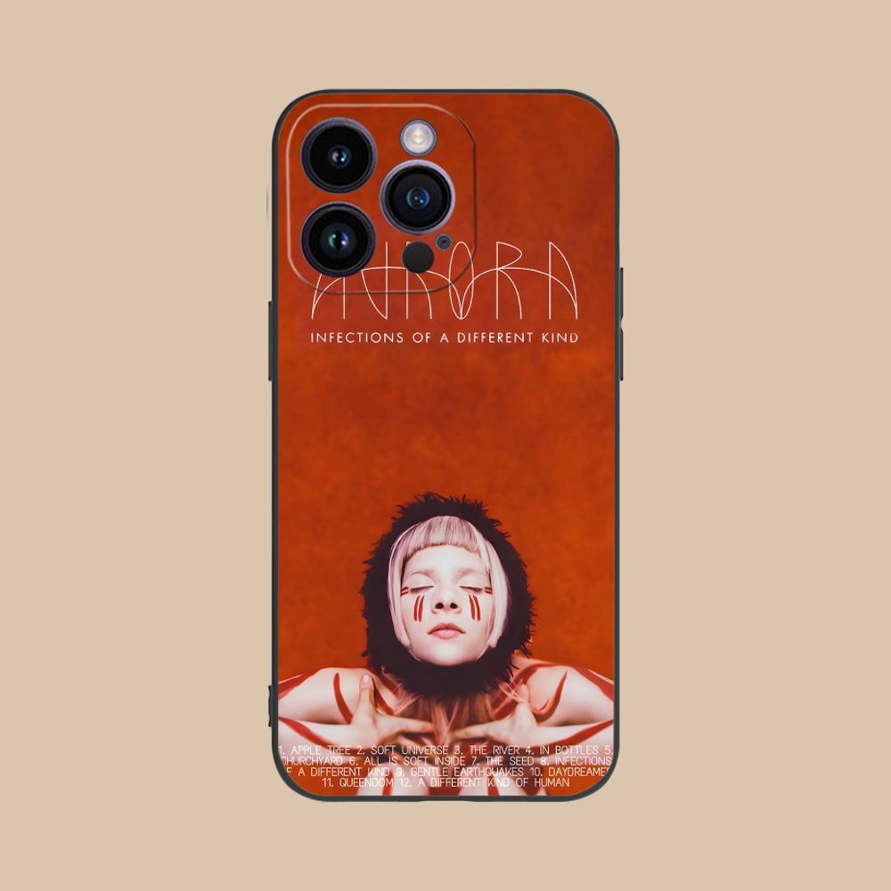 Aurora Aksnes Matte TPU Mobile Phone Case for iPhone 17 16 15 14 13 12 11 X XR XS 8 7 Air Pro Max Plus Mini Colorful Cover