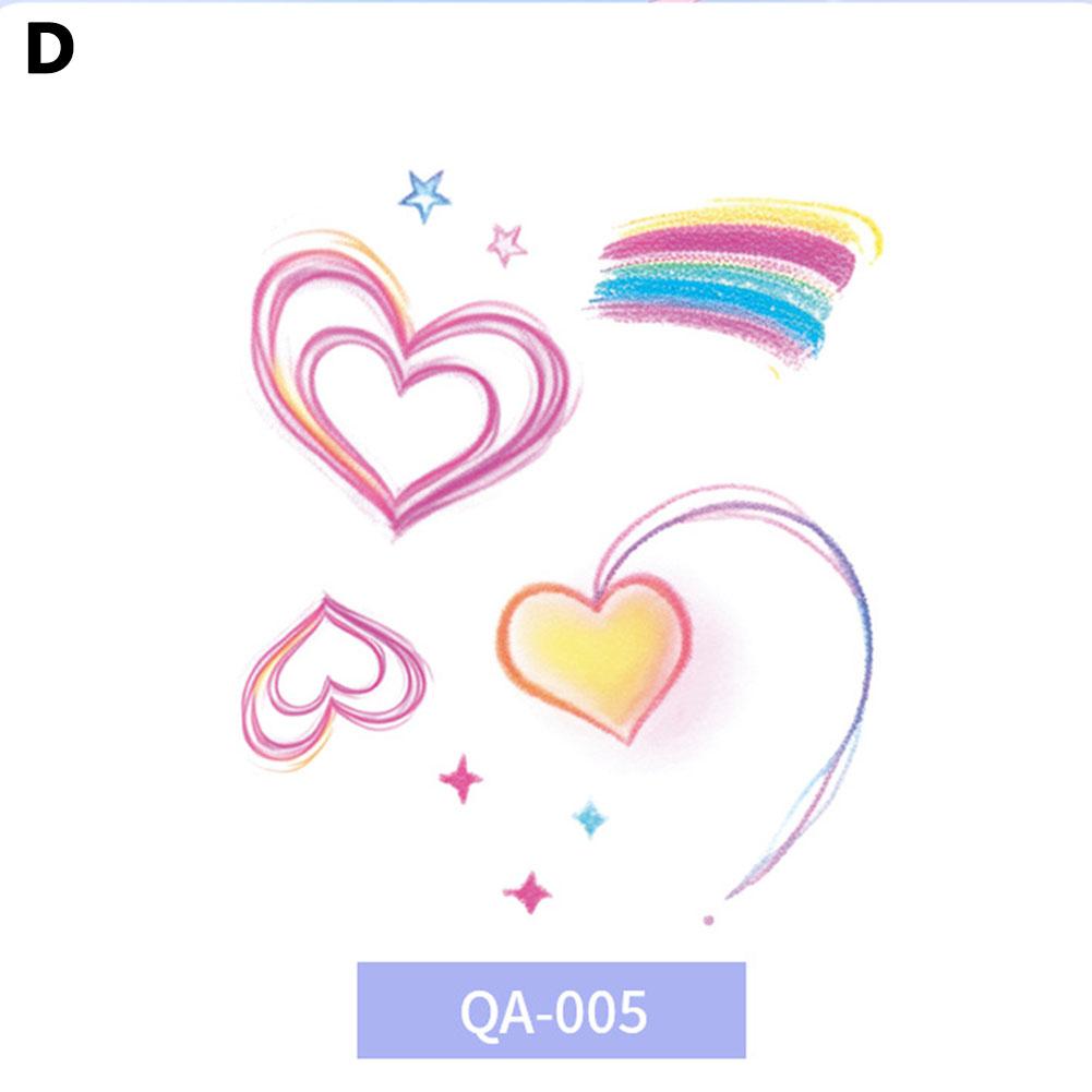 Красочные наклейки-тату с бабочками, водостойкие, долговечные, милые, японские, дофаминовые, смываемые татуировки G1S6