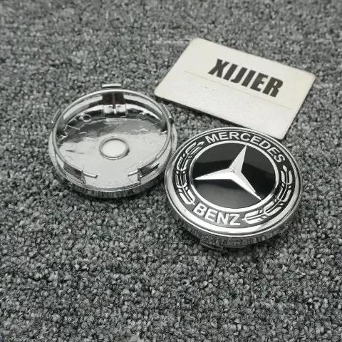 Car Sticker For Mercedes Benz 4pcs 60MM Car Wheel Center Hub Caps Cover decorate Accessories For MERCEDES BENZ AMG W204 W126 W20