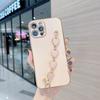 Plating Soft Silicone Phone Case For iPhone 11 15 16 Moto G22 G30 G55 OnePlus Nord CE 2 5G Samsung A14 A15 A55 With Bracelet Love Heart Covers