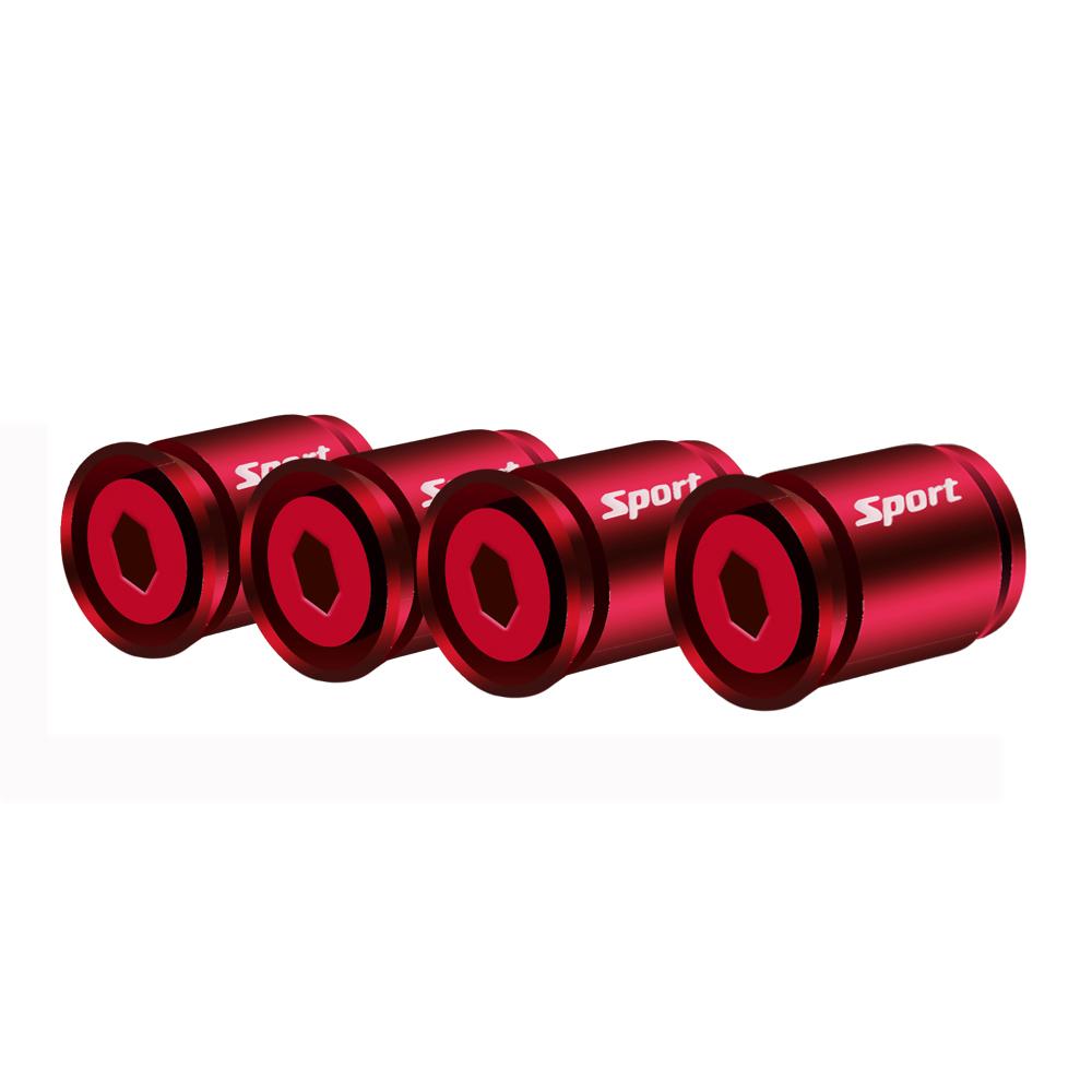 AQTQAQ 1 Set Car Styling Zinc Alloy Anti-theft Sport SKDS6 Car Tire Valve Caps Wheel Tires Tire Stem Air Cap Airtight Covers