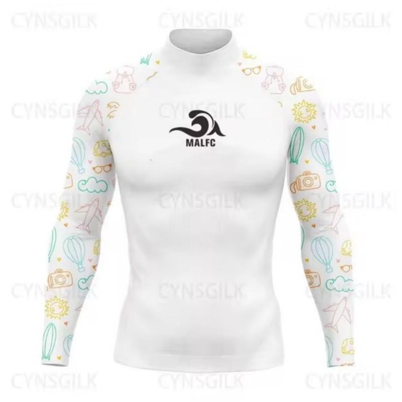 Quick-Dry Long Sleeve Rash Guard Surfing Swimming Freediving Water Sports UV Protection Unisex
