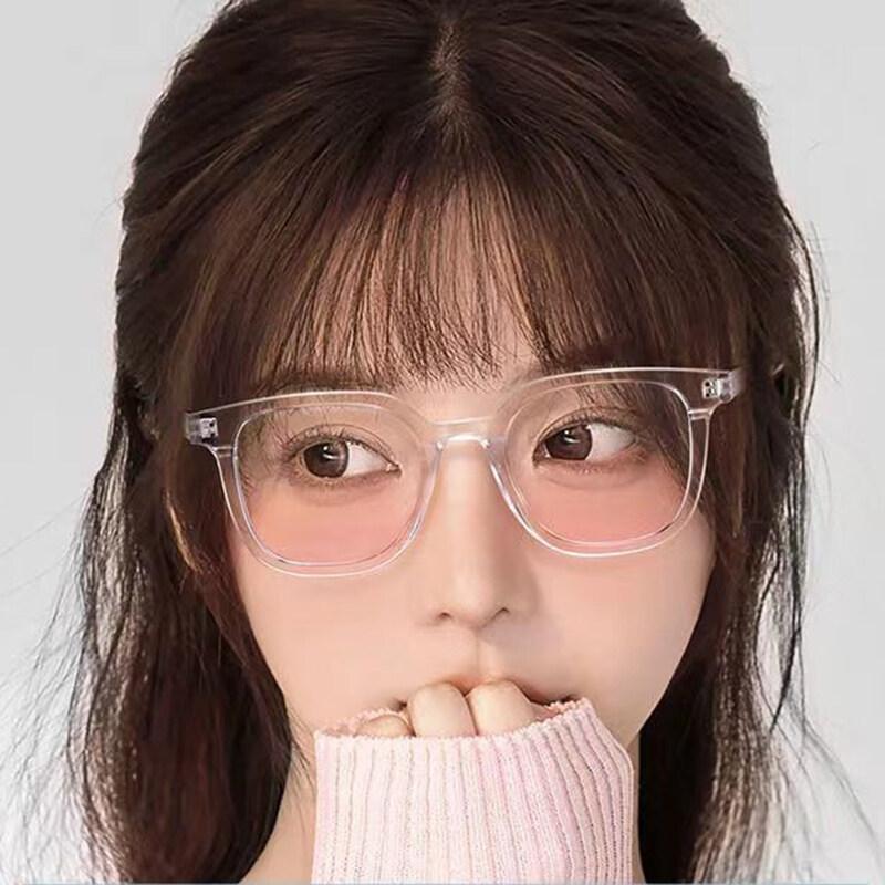 МОДНЫЕ Румянистые очки в черной оправе, прозрачные женские солнцезащитные очки, модные мужские очки