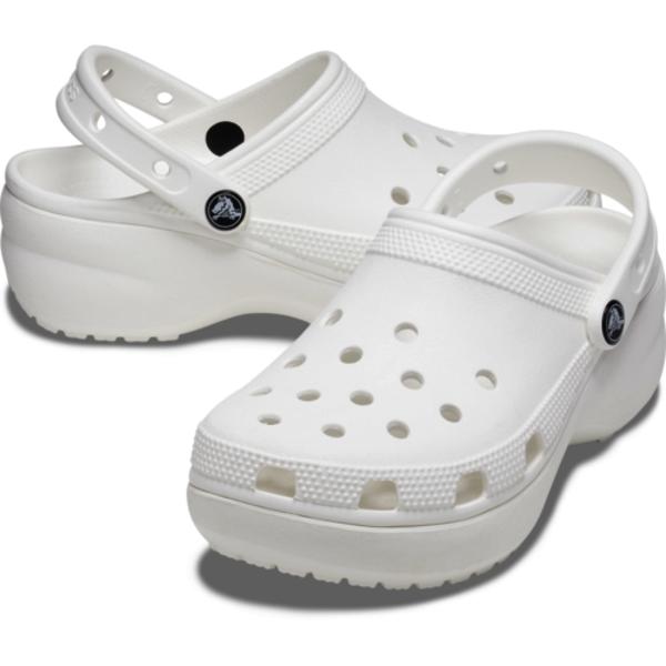Crocs Классические сабо на платформе, белые 206750 100