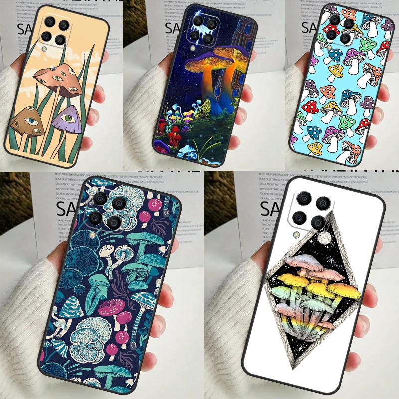 Psychedelic Mushrooms Florals For Samsung Galaxy M21 M51 M12 M32 M52 M13 M23 M33 M53 M34 M54 M30s M31s M15 M55 M20 Case