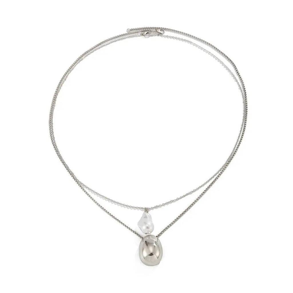 Ingemark Simple Geometric Oval Drop-Shaped Pendant Necklace Women Trendy Adjustable Choker Necklace 2026 New Jewelry Accessory