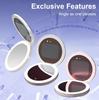 Sunscreen UV Mirror Smart Portable Compact Handheld Mini Makeup Vanity Beauty Pocket Cosmetic Travel Fill Light Home Art Deco