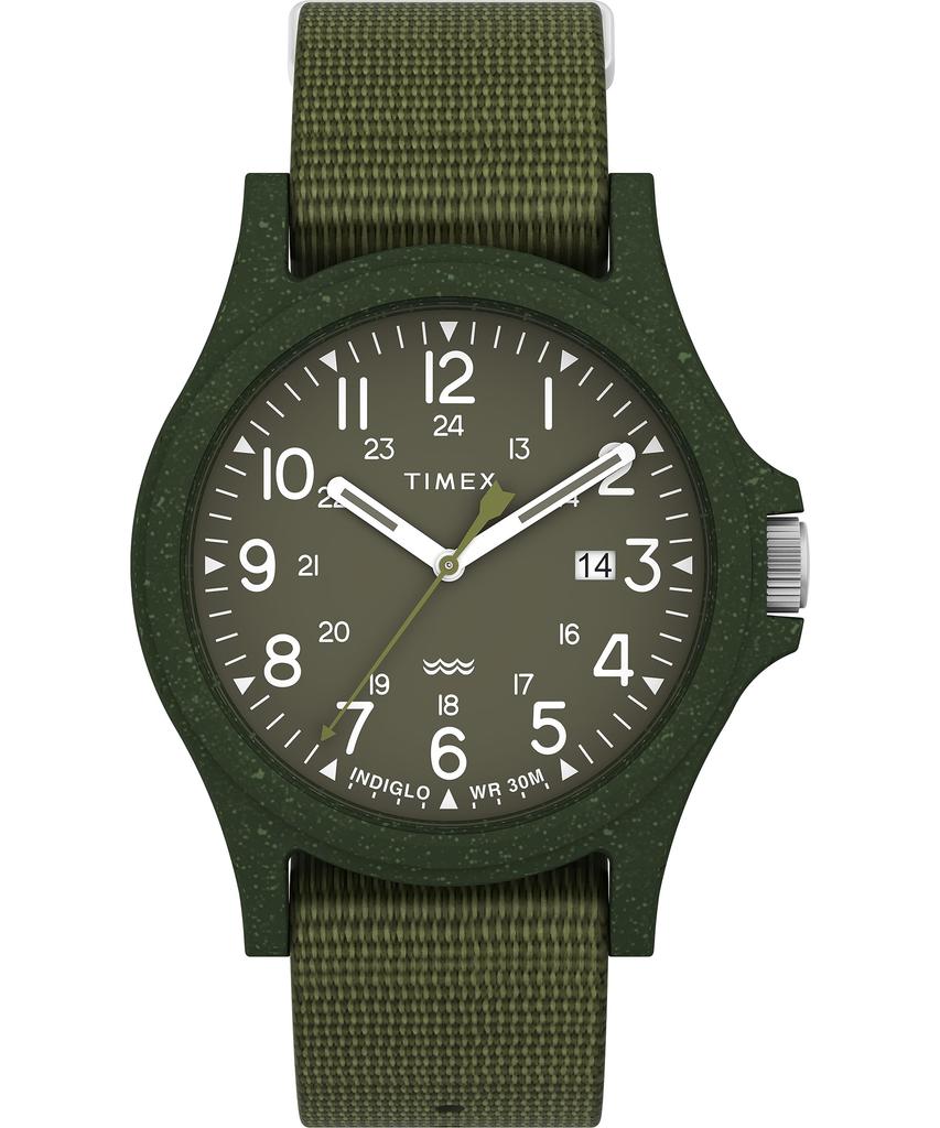 Timex Watch Reclaim Ocean Khaki Dial Tide Ocean Material Quartz 40MM Watch Brand TW2V96000 Unisex Khaki [TIMEX]