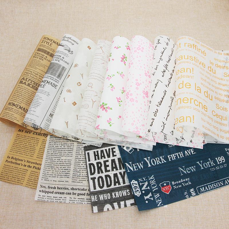 25Pcs/Lot Deli Paper Sheets Sandwich Wrap Paper - 9.8 x 9.8" Food Wrappers Grease Resistant Basket Liner Papers - Baking Tools
