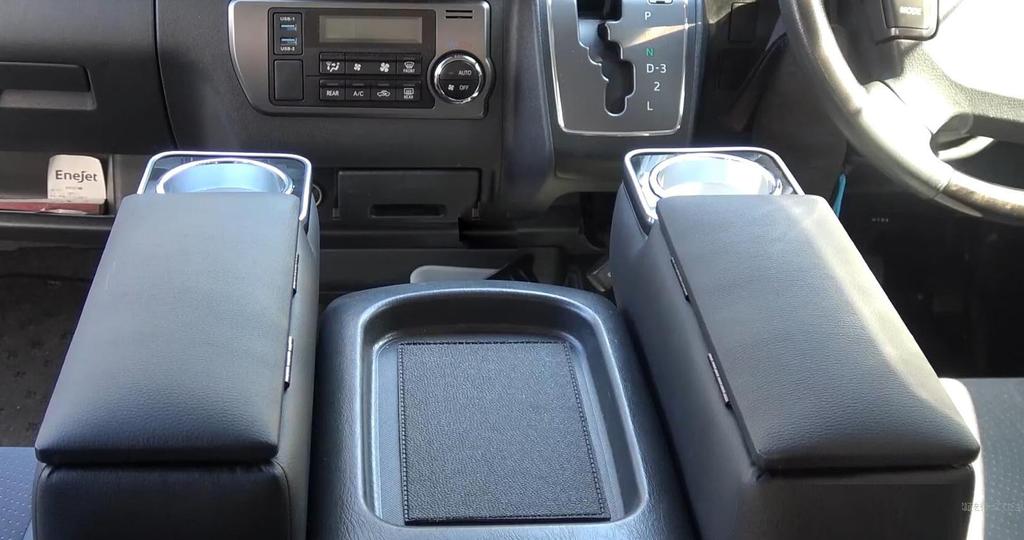 LAIEN Armrest Console Box for Toyota Ace PU Leather Storage Box with Drop Set of 2 Hiace/Regius (200 Series, Wide, Standard, 1st-8th Generation,