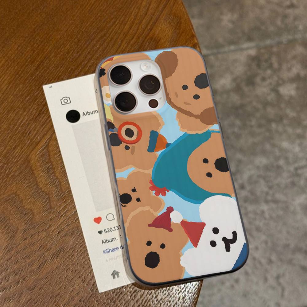 Популярный Чехол для Телефона с Вырезом Персонажа D-Dinotaeng Для iPhone 11 12 13 14 15 16 17 Pro Max PLUS Pro Волна Гофрированный Силиконовый Чехол