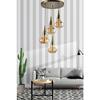 Fora Modern Retro Antique Honey Glass Quadruple Chandelier