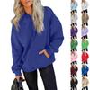 Women's Casual Pocket Hoodie Fashion Drawstring Pullover Top Sweatshirt