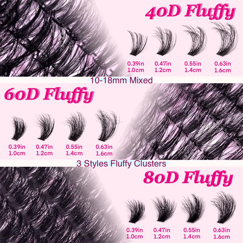 Пушистые накладные ресницы 40D/60D/80D Набор для красоты и личной гигиены