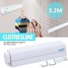 Spring Clothes Drying Rack Automatic Retractable Clothesline With Hook Drying Adjustable Rack Clothes Towel Rack D7W2