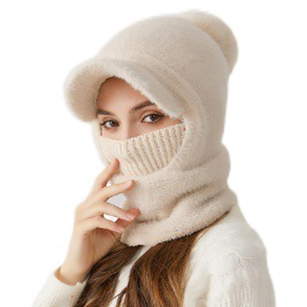 Волокна Шапки Шарф Комплект Защита Ушей Шея Шарф Кепка Новая Защита Ушей Шапка Осень Зима