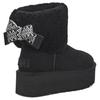 UGG Cow Split Leather Solid Thick Sole Short Snow Boots Women Snow Boots Black 1158267-BLK