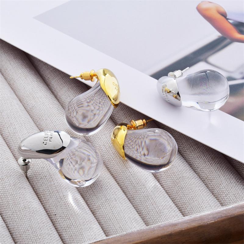 1 пара прозрачных смоляных сережек-капель, простые универсальные серьги для женщин и девушек, персонализированные серьги, подарки