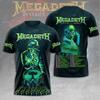 Футболка Megadeth Rust с 3D-принтом по всей поверхности Мужская Женская Модная Футболка Спортивная Футболка Летние Топы с коротким рукавом Футболка Одежда Хэви-метал