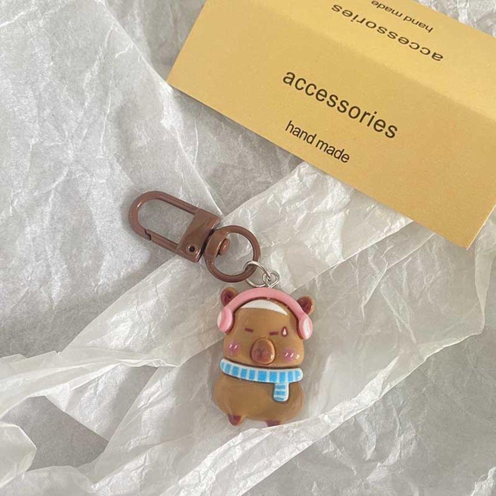 Animal Capibara Bag Hanging Creative Kapibara Pendant Fashion Capybara Keychain  Car Key Pendant