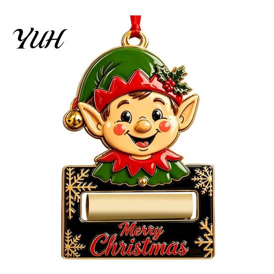 Snowman Cash Holder Christmas Wooden Money Ornament, Santa Reindeer Elf Hanging Holder, Xmas Tree Gift Decoration Decorative Present