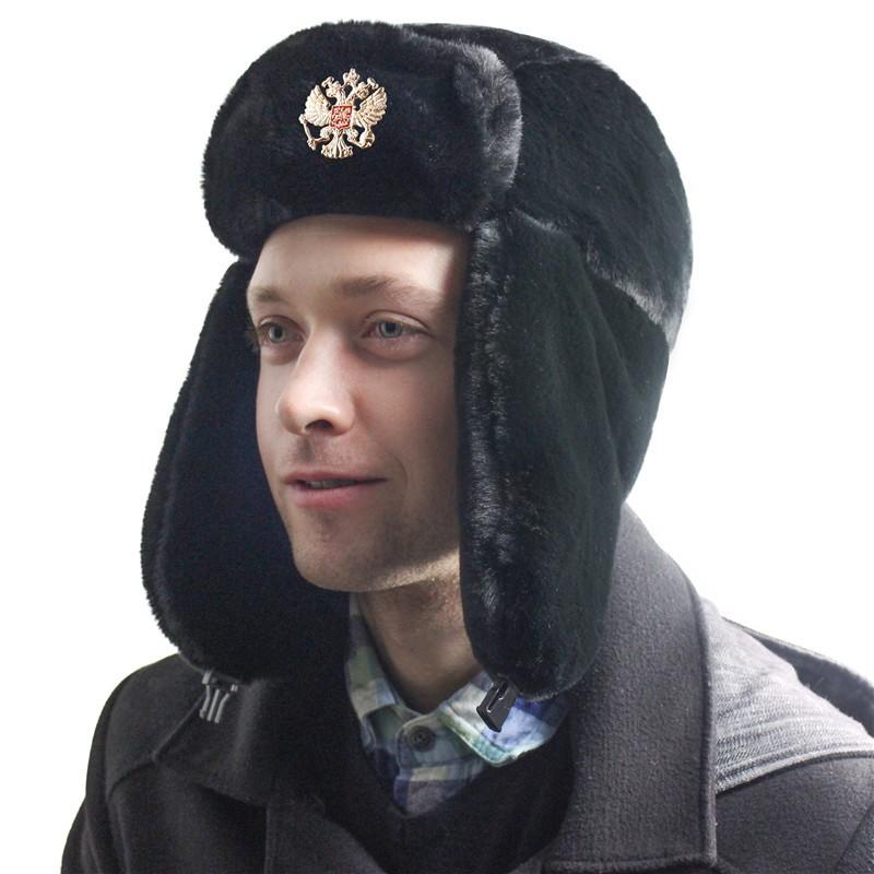 Зимняя теплая шапка из искусственного меха с советской символикой для мужчин и женщин, ушанка для защиты от холода на открытом воздухе