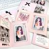 10 шт., милая розовая складная открытка, задняя часть Kpop Star, 3 дюйма, фотокарта, сделай сам, упаковочный материал, фиксированная доска для открыток Kawaii