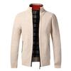 Осень-зима Теплый кардиган Мужские флисовые свитера Куртки на молнии Slim Fit Роскошный брендовый трикотажный свитер Пальто Американский Джерси