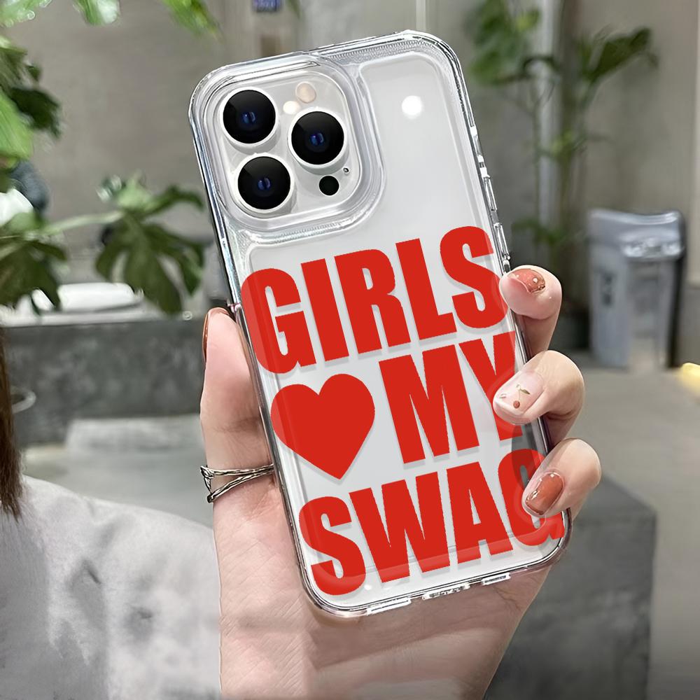 Чехол для телефона с английской буквой для пары на iPhone 16 15 14 13 12 11 Pro Max 17 Air Ударопрочный Мягкий чехол Fundas