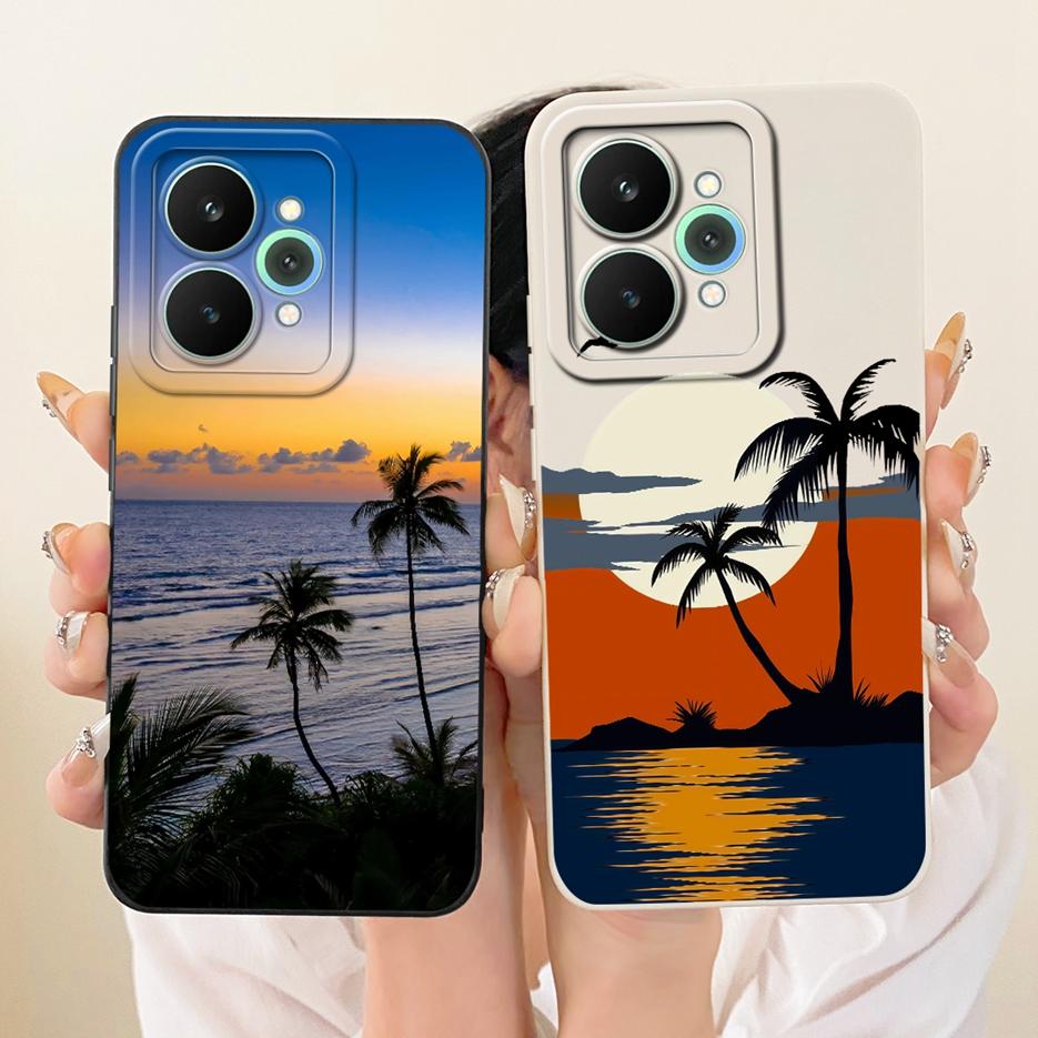 Чехол для Realme 15 Pro Realme15 RMX5106 Роскошные Цветы Мультяшная Крышка Мягкий ТПУ Матовый Чехол для Телефона Для Realme 15T Realme15T 5G Корпус