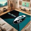SC Freiburg Custom Crystal Velvet Rug, Personalized Name Text Print, Football Logo Soft Non‑Slip Floor Mat Home Decor Gift