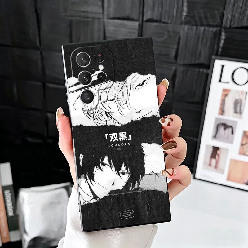 Bungo Stray Dogs Double Black Soft Phone Case for Samsung Galaxy S26 S25 Edge S24 Ultra S23 Plus S22 S21 FE S20 Black Cover Back
