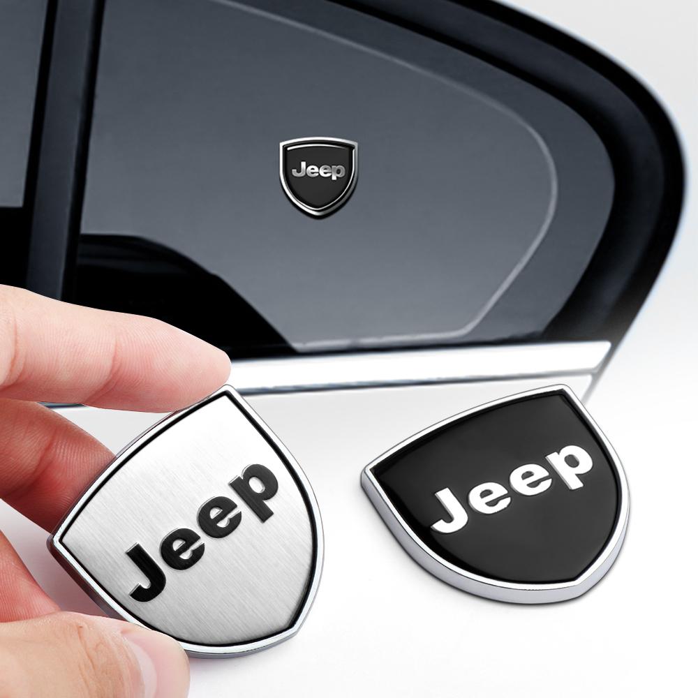 1/2pcs Car Metal Emblem Fender Side Body Tail Trunk Stickers For Jeep Renegade Wrangler Grand Patriot Renegade Trail Hawk JK JPB AJQ1