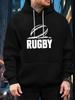 A Men's Autumn/winter Street-style Hoodie with Slightly Stretchy Fabric, Designed for Casual Daily Wear. Suitable for Back-to-scho