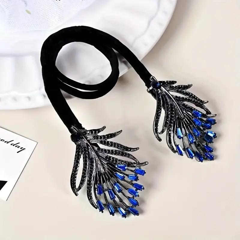 Заколка для волос со стразами и перьями, элегантная бигуди для волос, ловкий создатель пучков, длинные густые аксессуары для волос для женщин