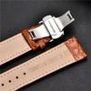 Top Luxury Crocodile Pattern Watchband Leather Straps 18mm 20mm 22mm 24mm With Stainless Steel Automatic Clasp Wristwatch Band