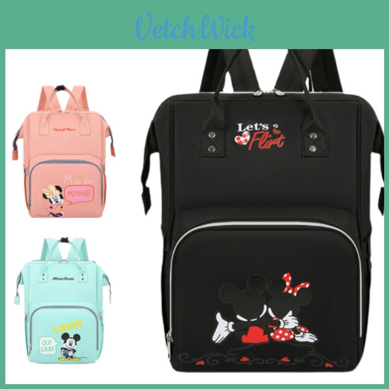 Multi-functional Mummy Mickey Mouse Diaper Nappy Bag Ideal For Shopping Restaurants And Traveling