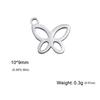 5 Pieces of Animal Stainless Steel Jewelry Made of Dragonfly Butterfly Cat Elephant Dolphin DIY Bracelet Accessories as Gifts