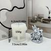Bow Holding Flower Rabbit Candle Silicone Mold Easter Egg Relief Rabbit Aromatherapy Mold Chocolate Cake Decoration DIY Gift