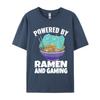 Powered By Ramen And Gaming Gamer Family Cotton Men's Top T-shirts Design Tops Tees Designer Tops Shirt Drop Shipping