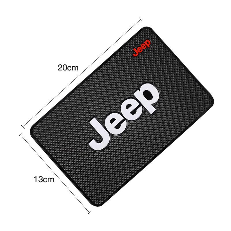 AIY5 Car Waterproof Anti Slip Mat Coaster Silicone Water Cup Mat For Jeep Grand Cherokee Wrangler JK Gladiator Compass Renegade