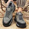Autumn Men Outdoor Mountaineering Anti Slip Fashion Hiking Platform Wear-resistant Leather Casual Work Shoes Zapatillas Hombre