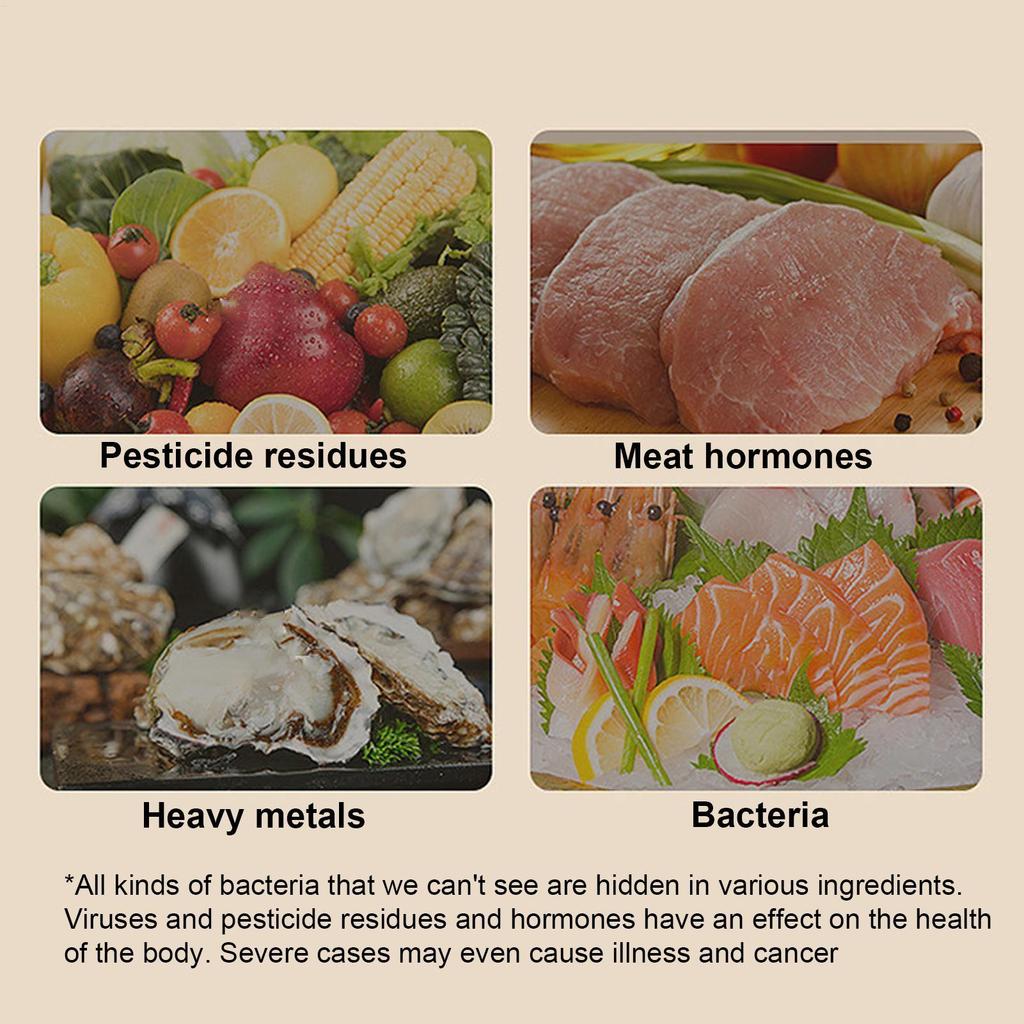 Портативная машина для чистки фруктов и овощей Автоматический турбинный очиститель Водонепроницаемая электрическая мойка для продуктов для мяса морепродуктов ягод