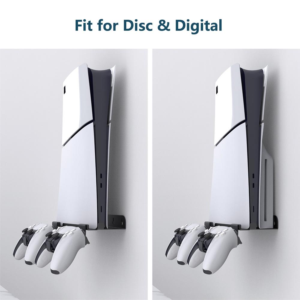 Металлический настенный держатель-подставка для PS5 Slim (Диск и цифра)