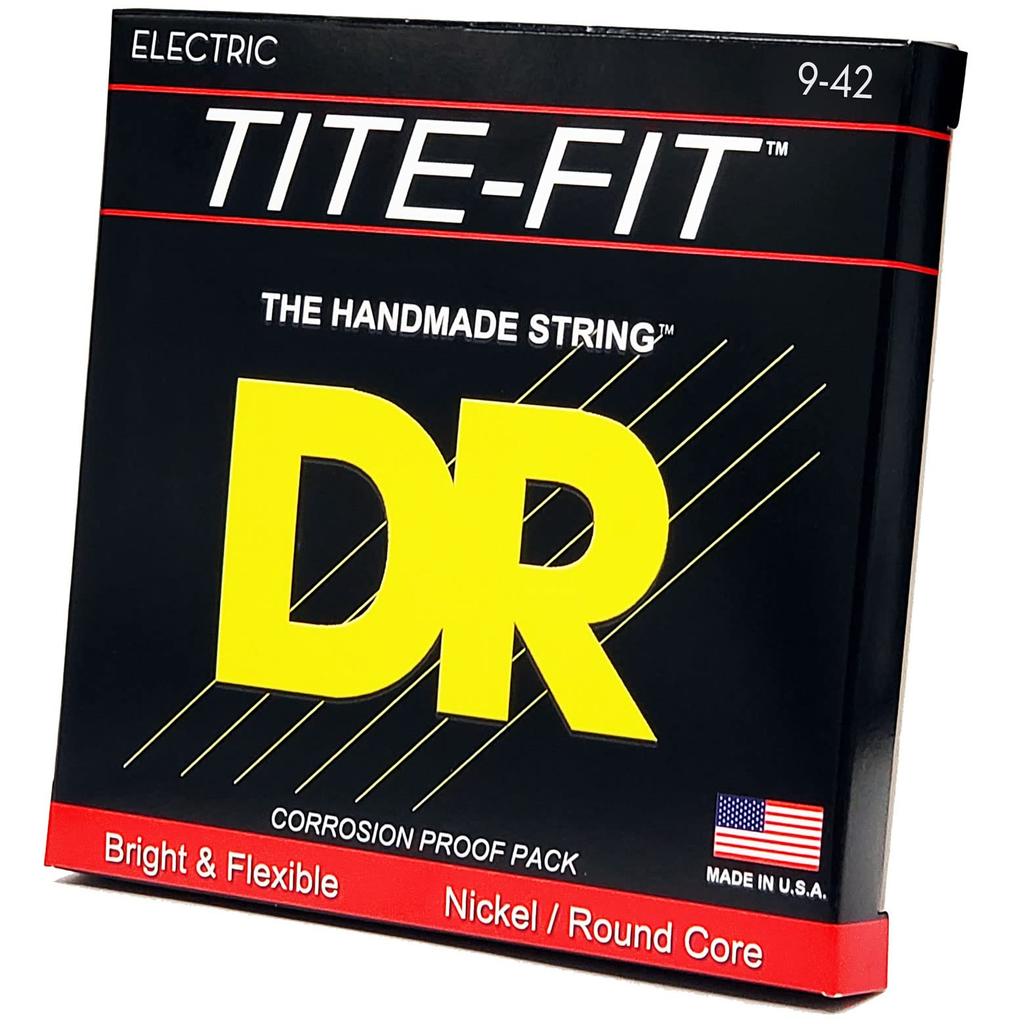 DR Strings Nickel Electric Guitar Strings TITE-FIT .009-.042 LT-9